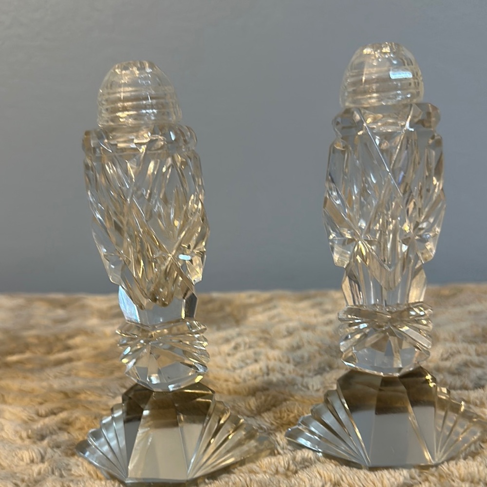 Crystal Clear Salt and Pepper Holder.